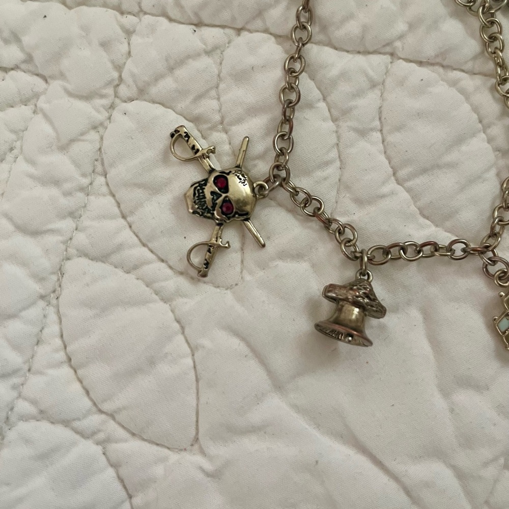 Nautical Pirate Ship Charm Bracelet with Skull and Treasure Charms Cape Cod - Picture 2 of 5